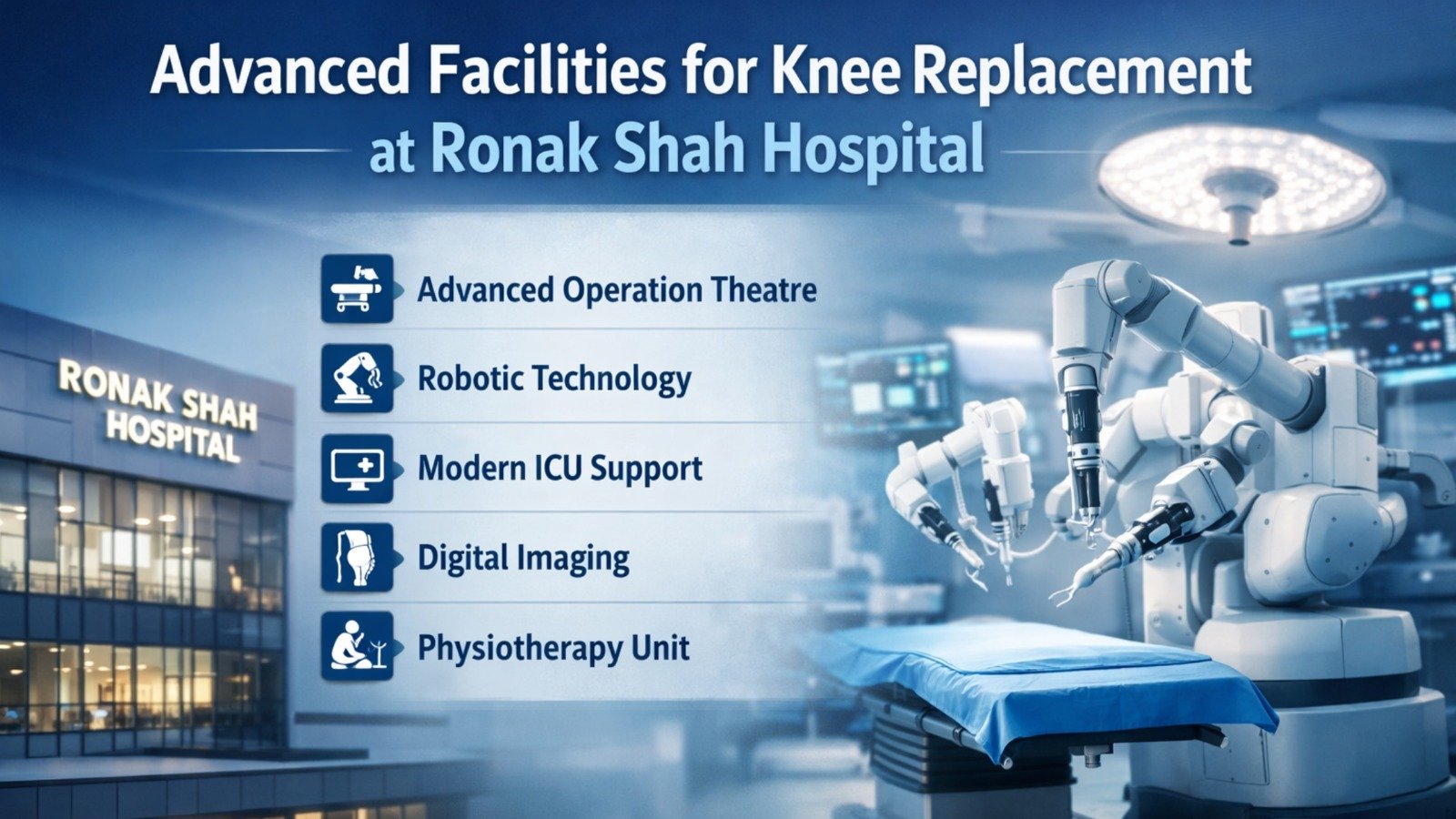 Advanced Facilities for Knee Replacement at Ronak Shah Hospital
