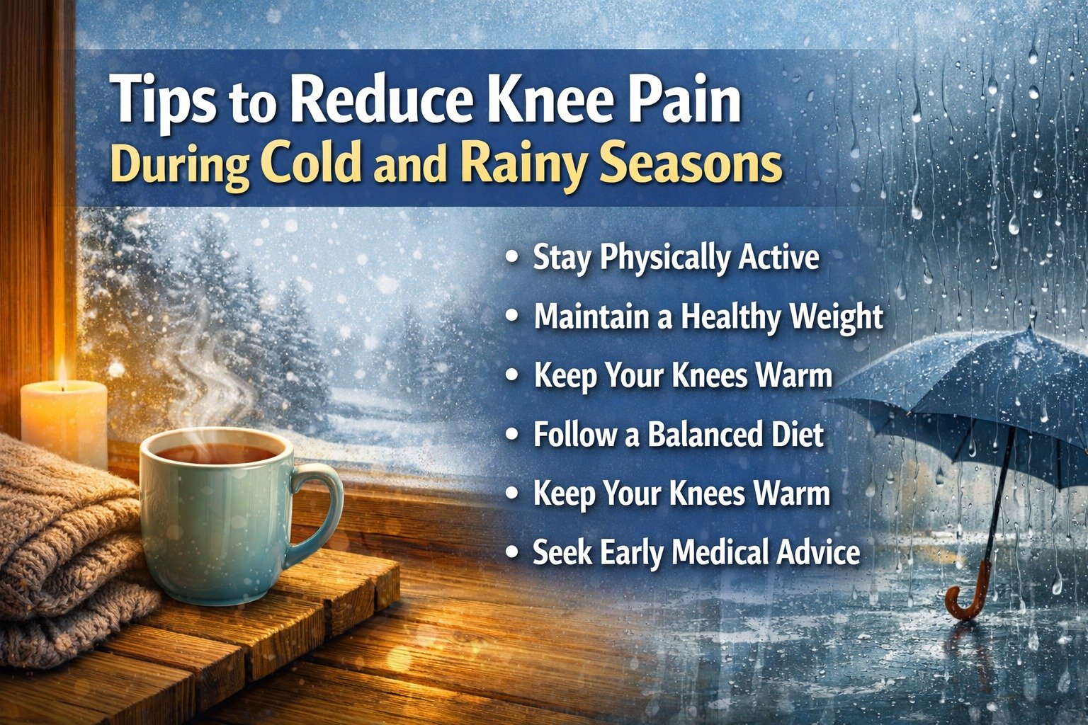 Tips to Reduce Knee Pain During Cold and Rainy Seasons