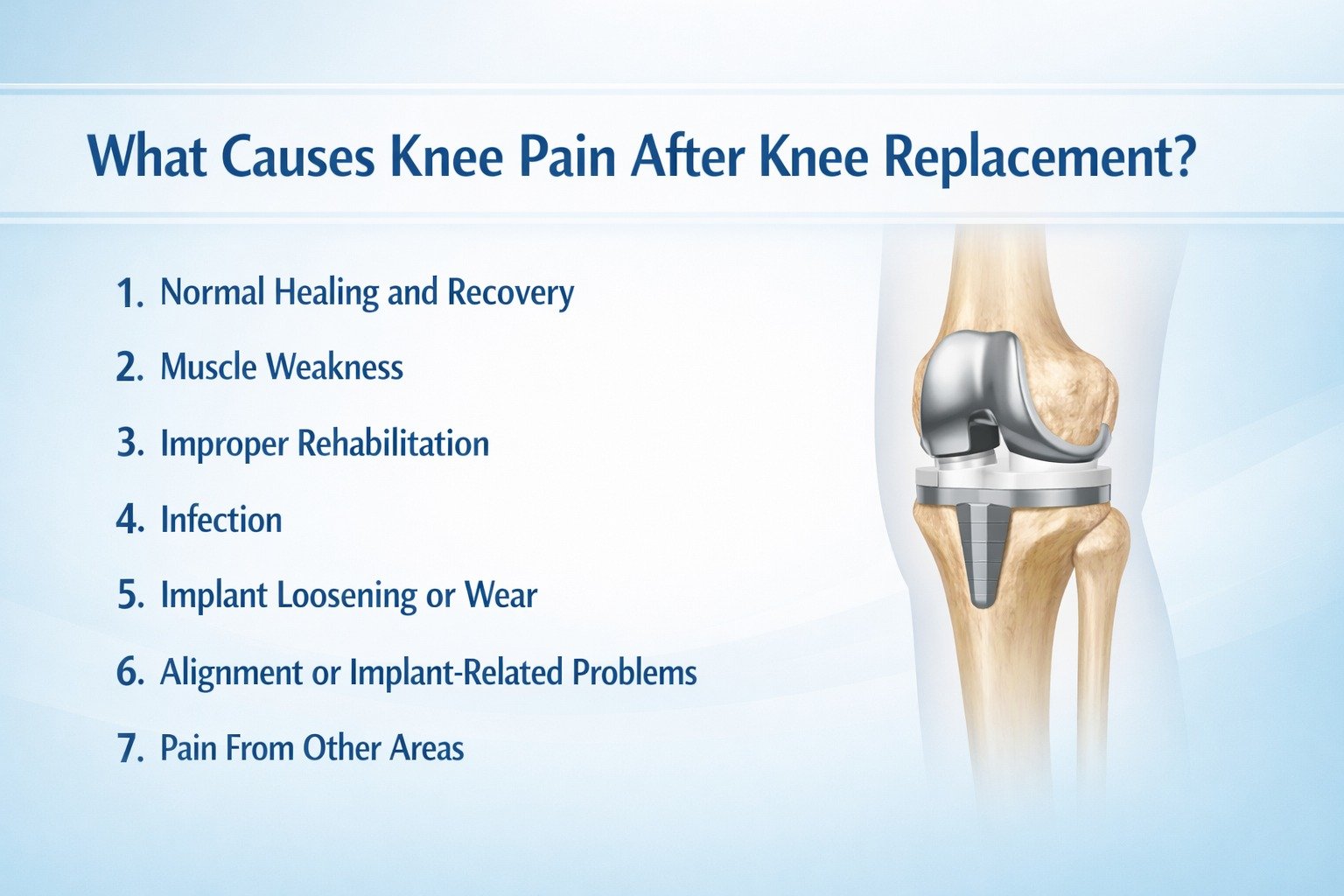What Causes Knee Pain After Knee Replacement